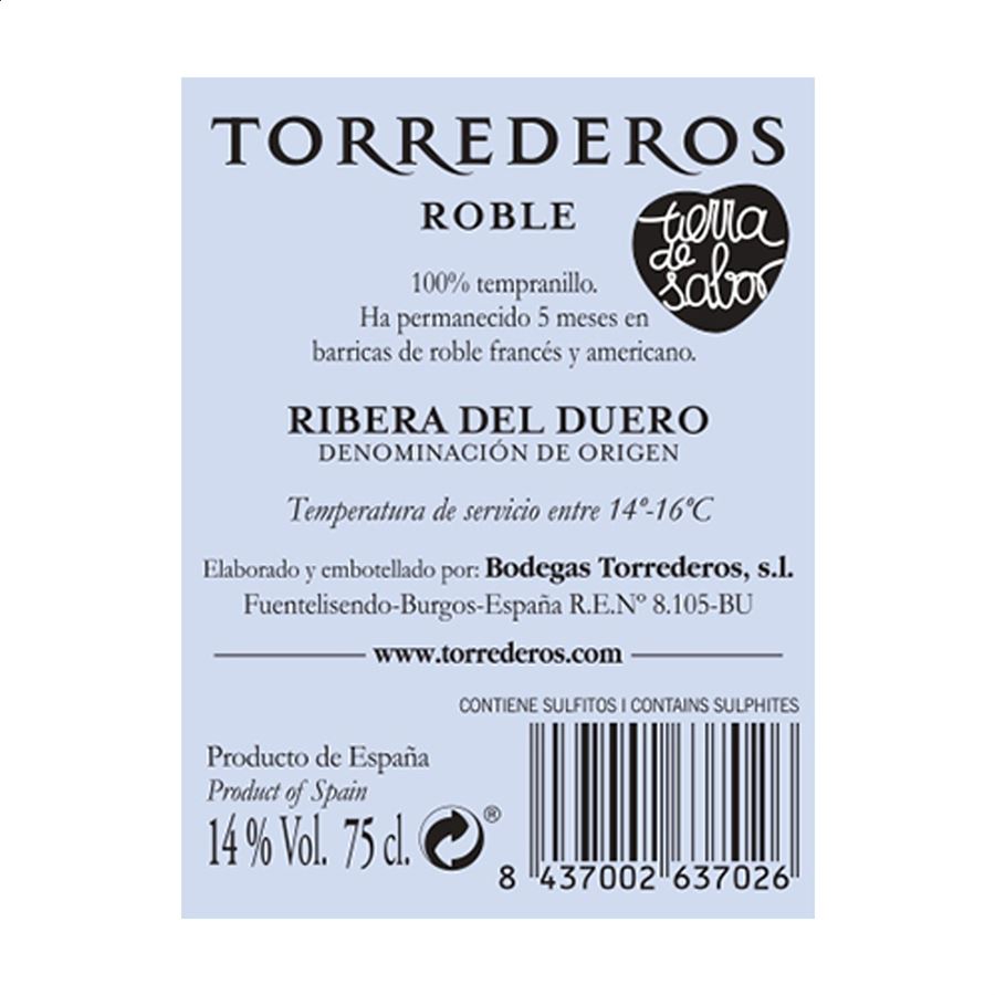 Bodegas Torrederos - Lote de vino tinto, rosado y blanco 75cl, 6uds