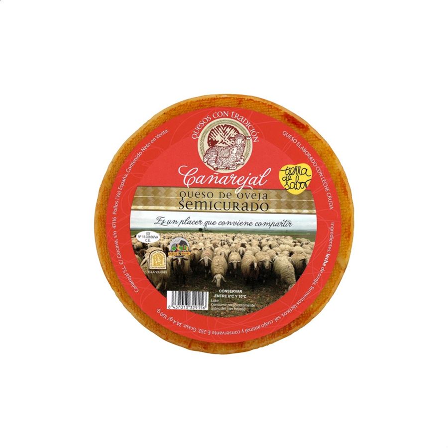 Cañarejal - Queso de oveja semicurado mini de leche cruda, 1Kg aprox