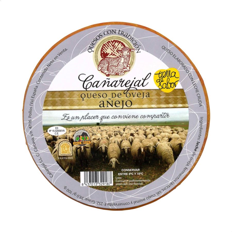 Cañarejal - Queso de oveja añejo grande de leche cruda 2,700Kg aprox