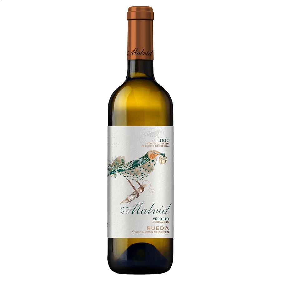 Malvid - Vino blanco Verdejo 2021 D.O. Rueda 75cl, 3uds