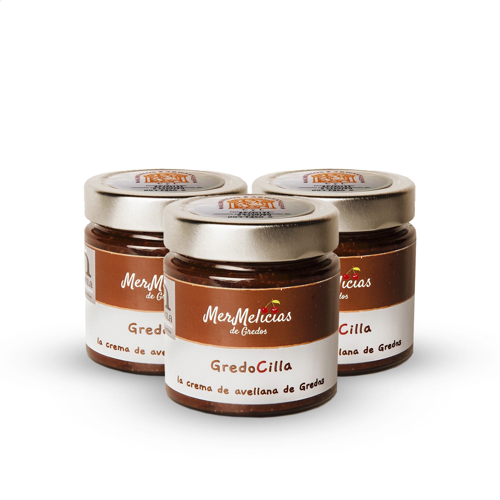 Mermelicias - Crema de avellanas al cacao 220g, 3uds