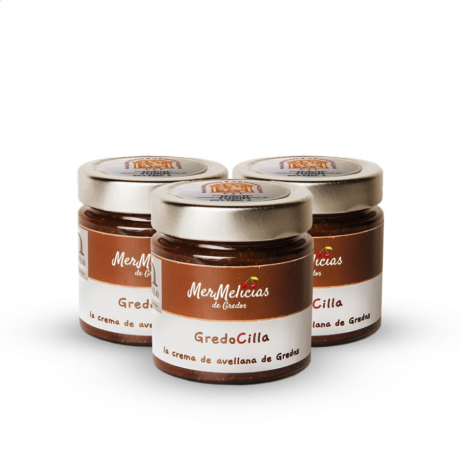 Mermelicias - Crema de avellanas al cacao 250g, 3uds
