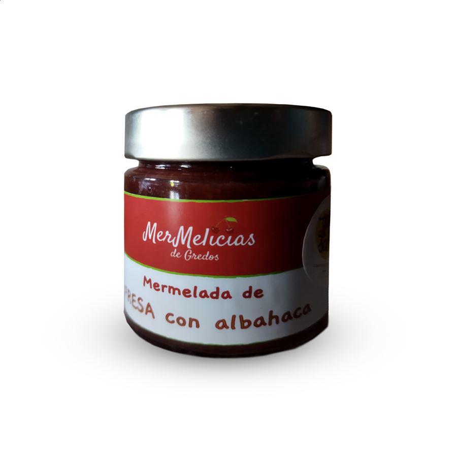 Mermelicias - Mermelada de fresa con albahaca 220g, 3uds