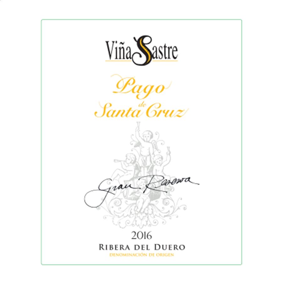Viña Sastre Pago de Santa Cruz Gran Reserva 2016 - Vino tinto D.O. Ribera del Duero 75cl, 6uds