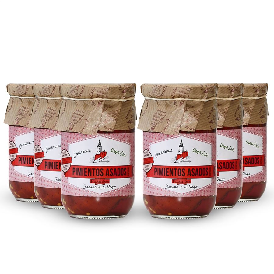 Conservas VegaEsla - Pimiento asado picante 220g, 6uds