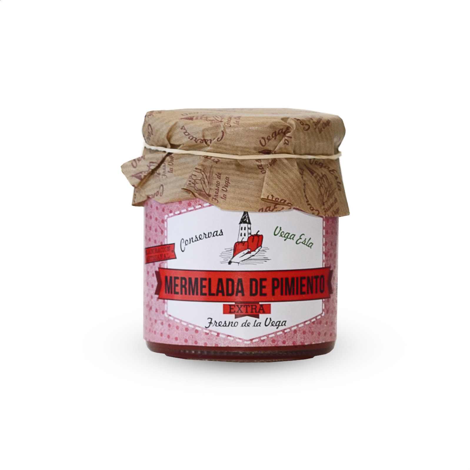 Conservas VegaEsla - Lote de mermelada de pimiento y tomate 270g, 6uds