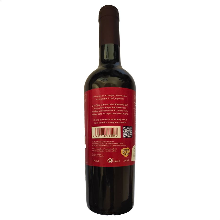 Romanorum - Vino tinto joven roble D.O. Arribes 75cl, 12uds