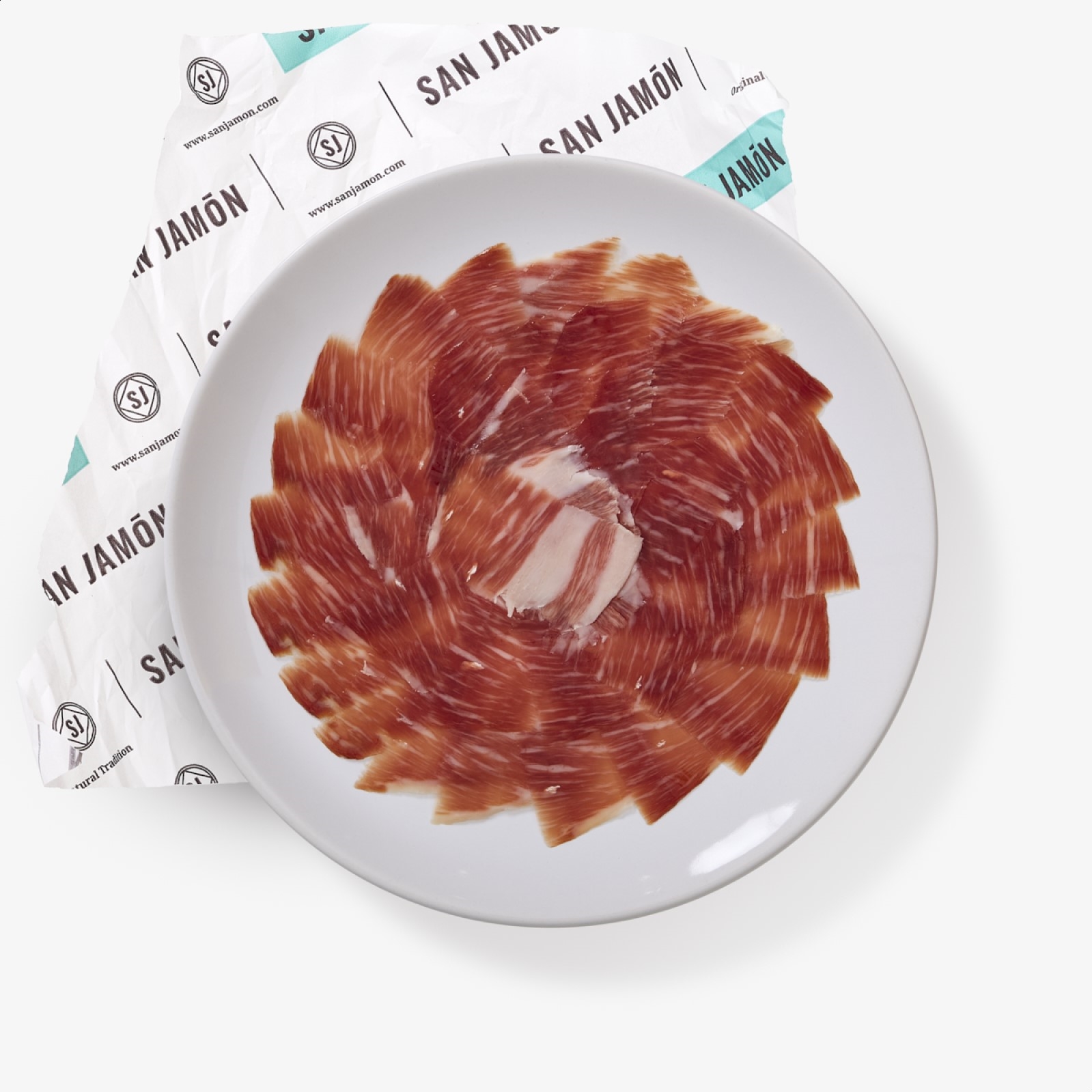 San Jamón - Jamón de cebo ibérico 50% raza ibérica cortado a cuchillo 100g, 5uds