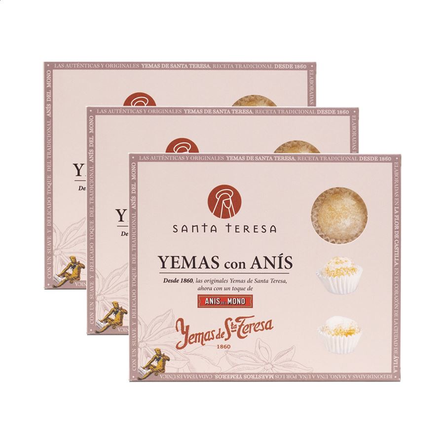 Santa Teresa Gourmet - Yemas con Anís del Mono Santa Teresa, 3uds