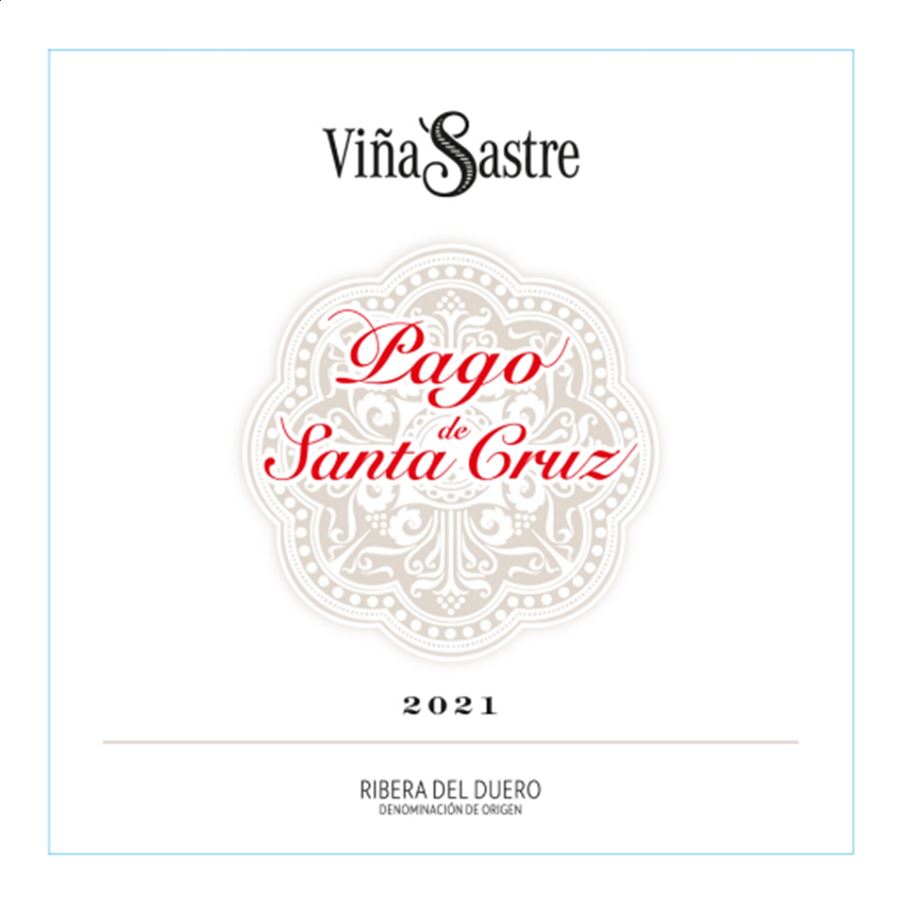 Viña Sastre Pago Santa Cruz 2021 - Vino tinto D.O. Ribera del Duero 75cl, 2uds