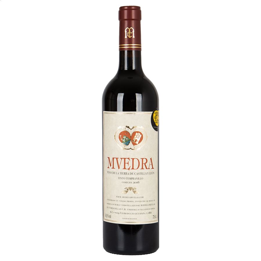 Bodega Muelas - Vino tinto Muedra 2016 IGP Vino de la Tierra de Castilla y León 75cl, 6uds